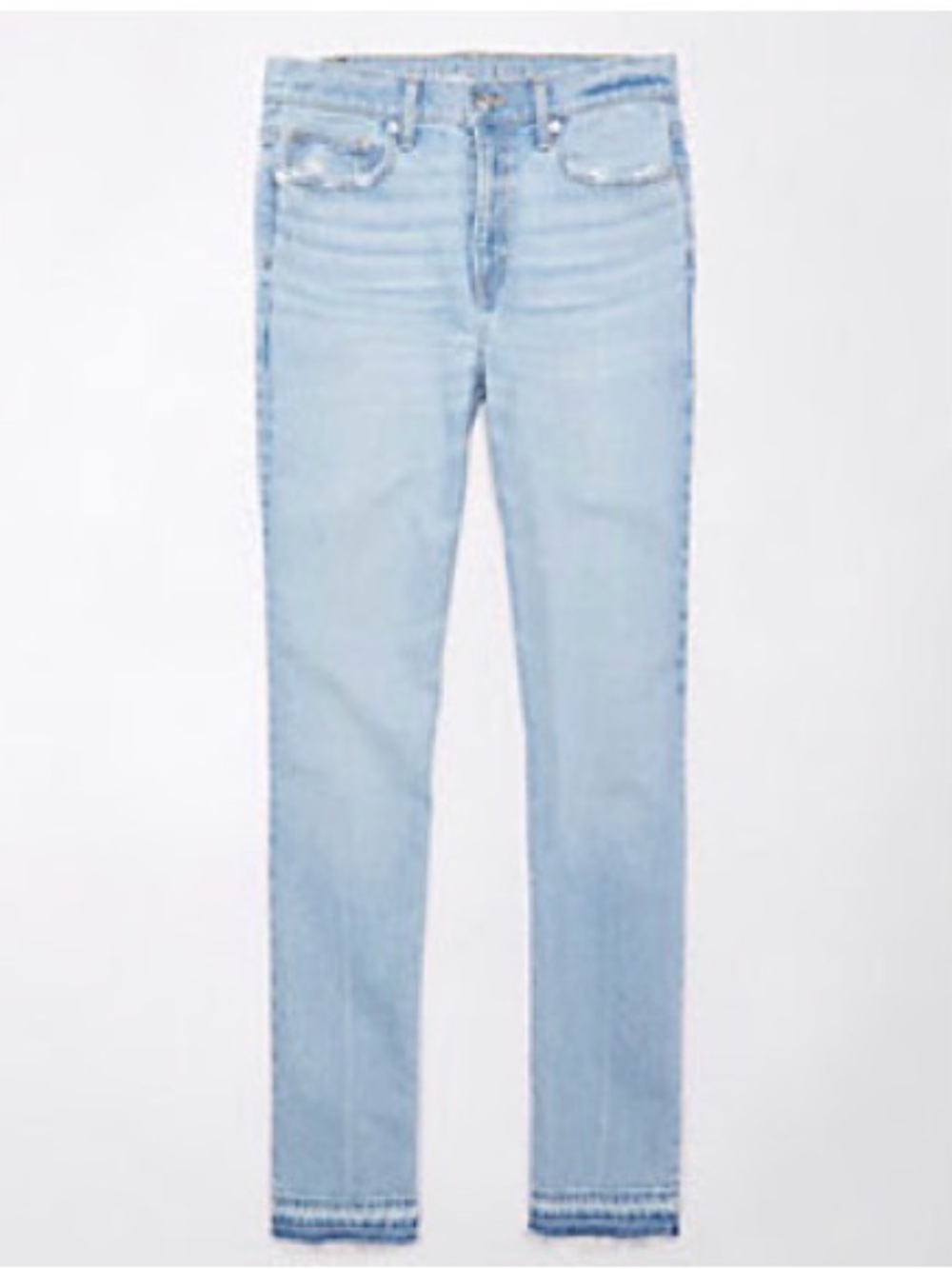 American Eagle AE stretch super high waisted straight jeans 20 long #denim